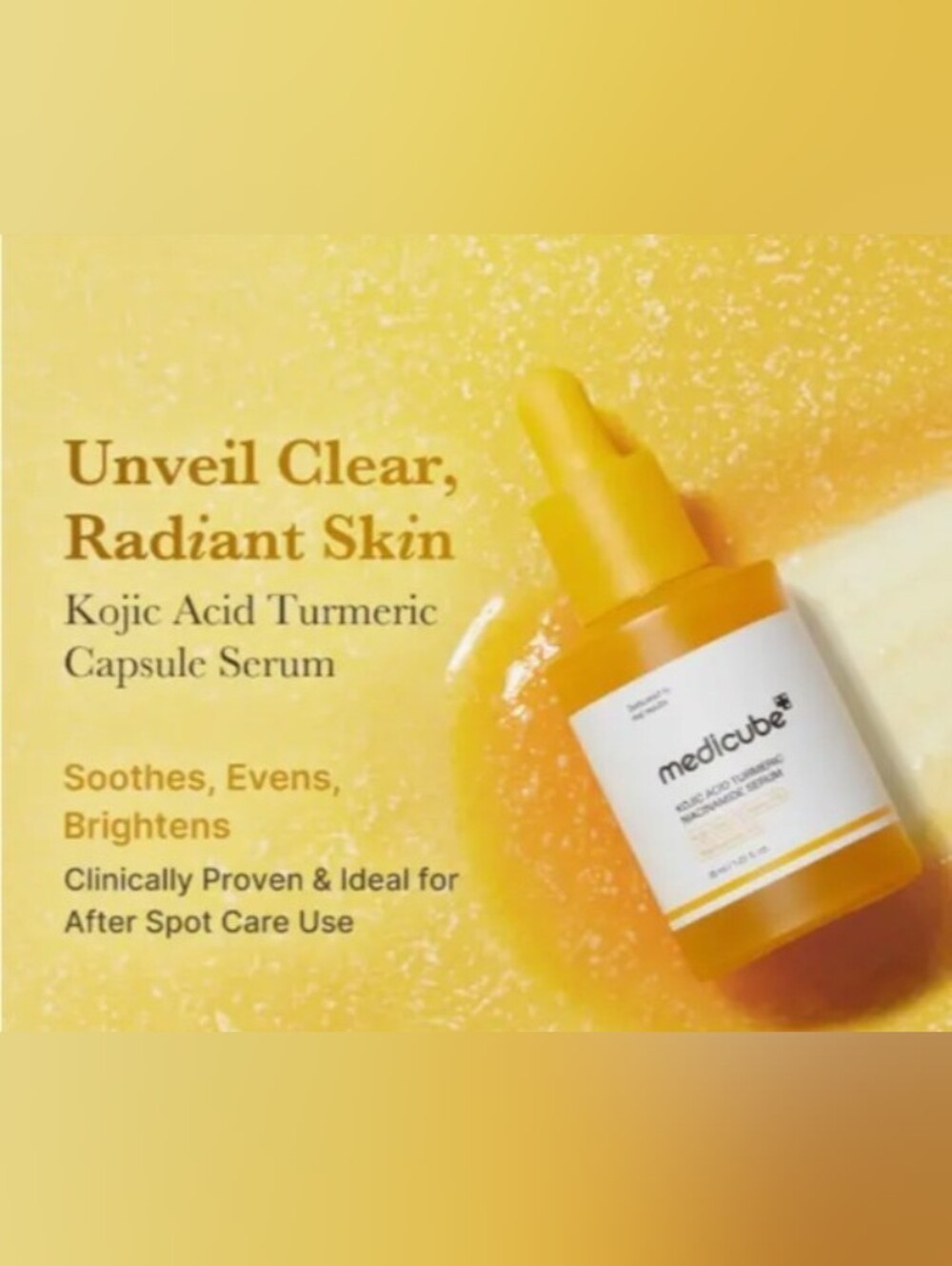 Medicube Kojic Acid Turmeric Niacinamide Serum 30ml BRAND NEW IN THE BOX - Picture 3 of 5